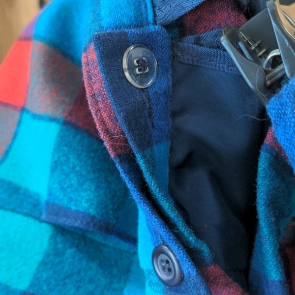 VINTAGE Pendleton Virgin Wool Checkered Plaid Midi Skirt - Picture 8 of 8